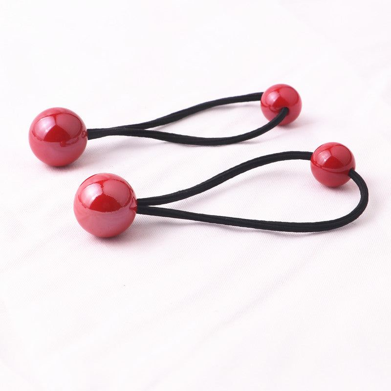 Colorful Hair Tie Shiny Hair Rope Ball Ball Head Rope Braided Headdress