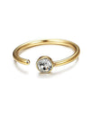 Human Body Piercing C-Shaped Stainless Steel Rhinestone Nose Ring