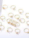 Letter Ring Z Gold Stainless Steel Zircon Ring Creative Finger Ring