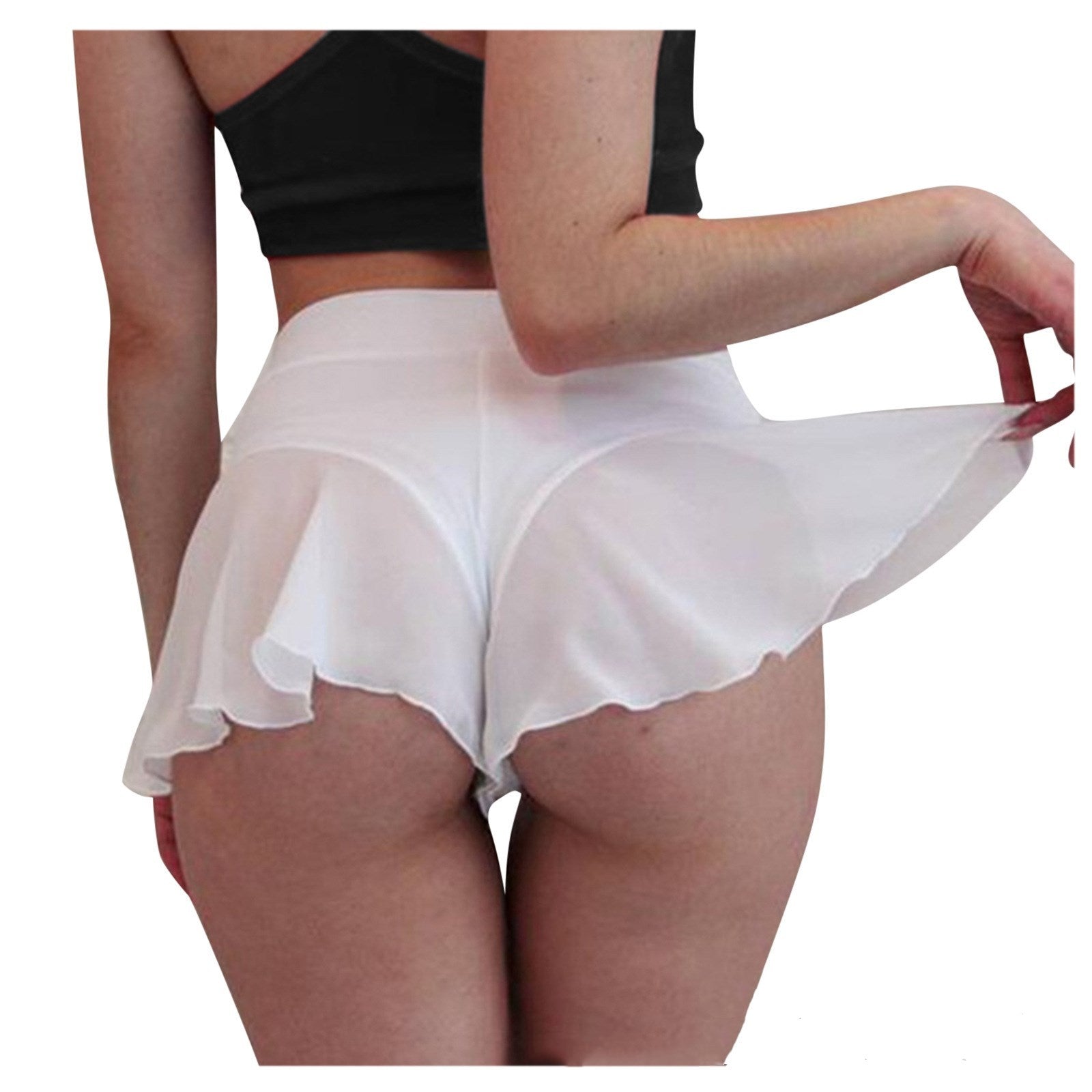 Hip-lift Tight-fitting Ladies Dance Ruffle Shorts