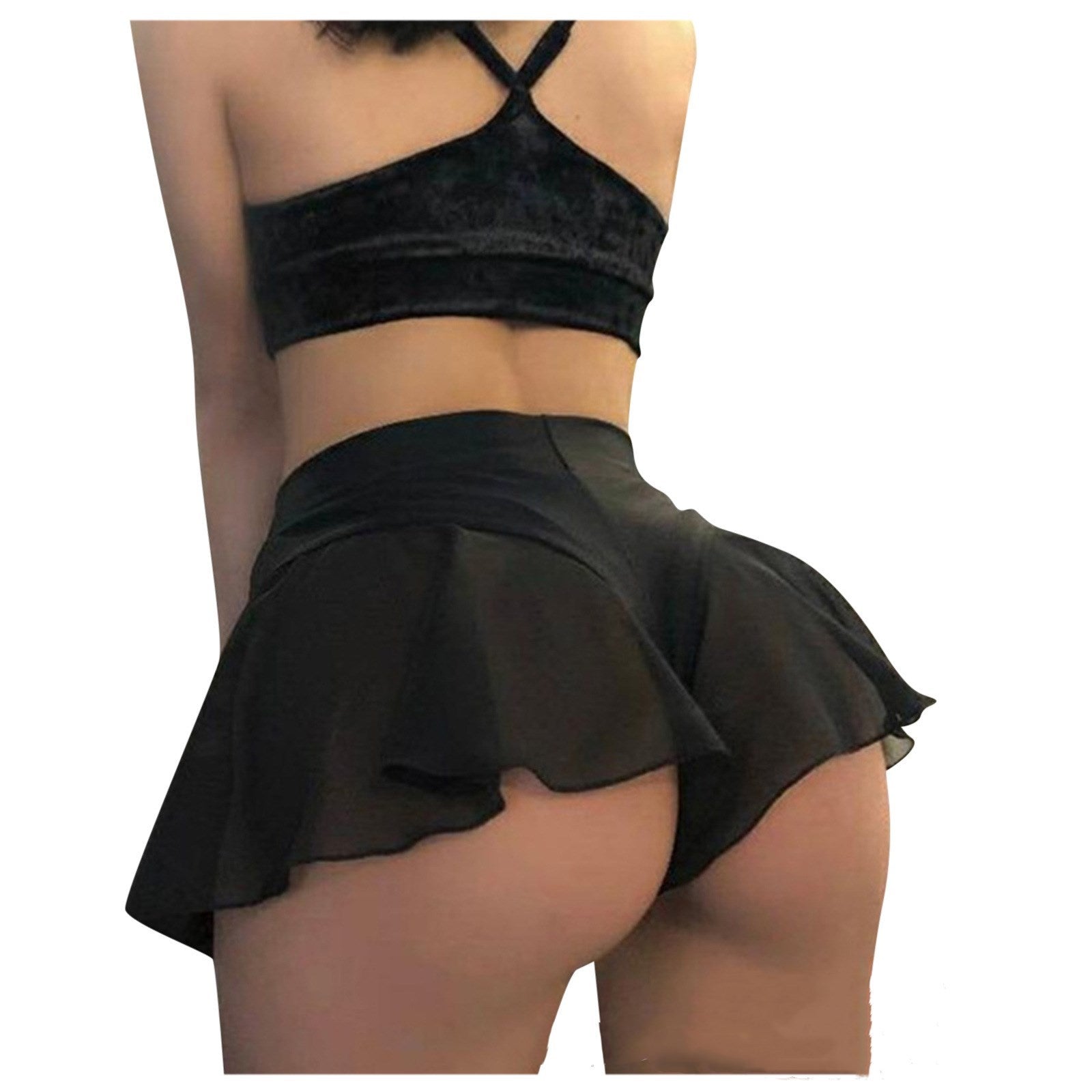 Hip-lift Tight-fitting Ladies Dance Ruffle Shorts