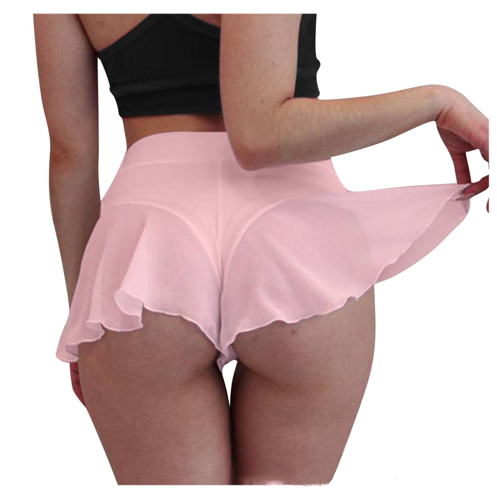 Hip-lift Tight-fitting Ladies Dance Ruffle Shorts