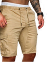 Men'S Solid Loose Casual Lace Up Shorts