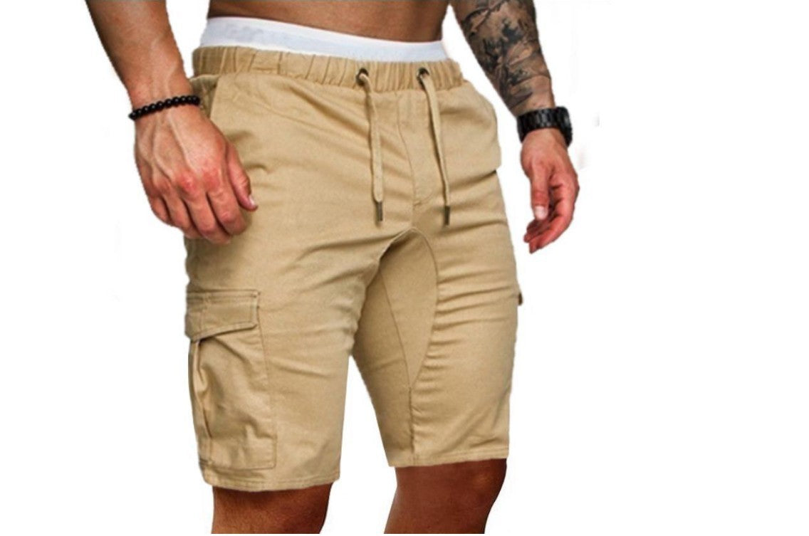 Men'S Solid Loose Casual Lace Up Shorts