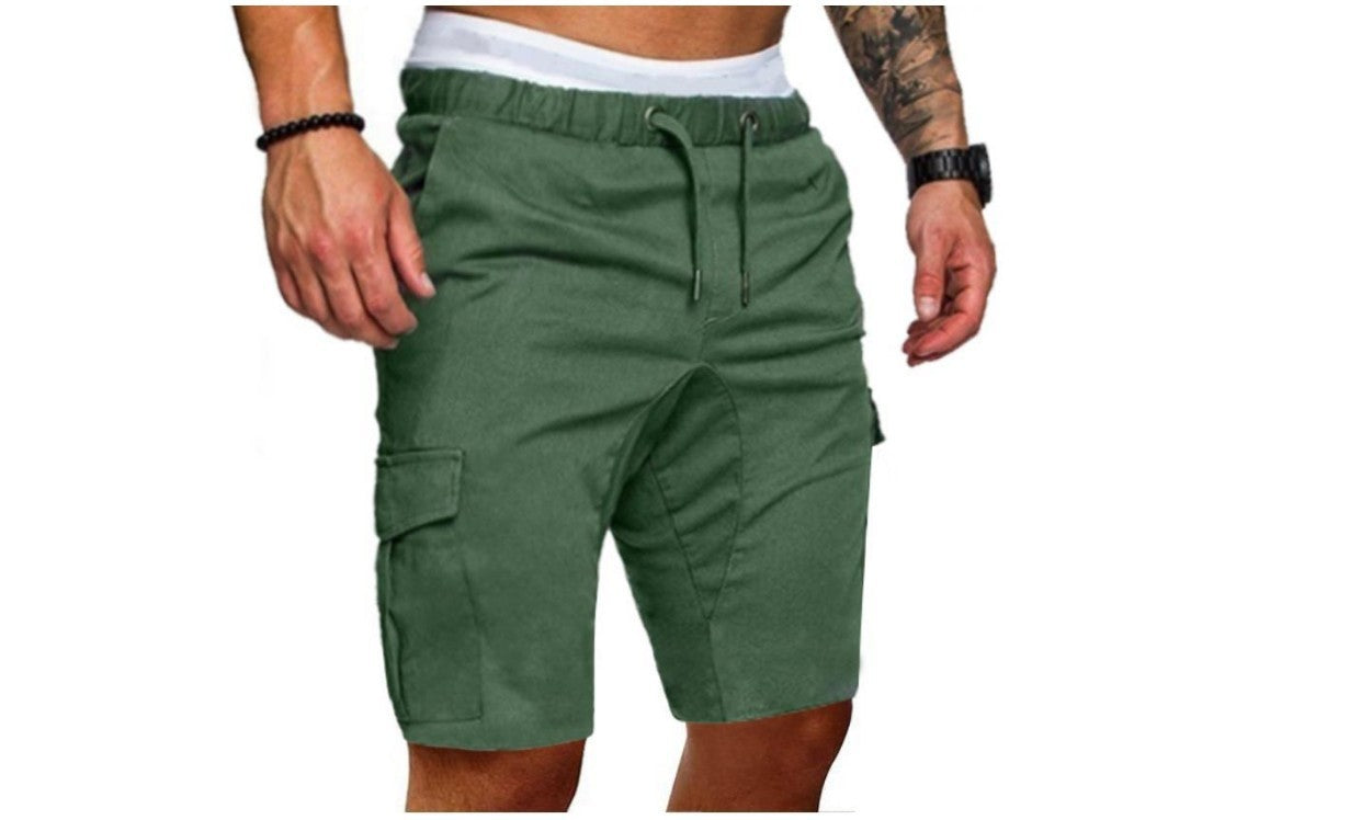Men'S Solid Loose Casual Lace Up Shorts