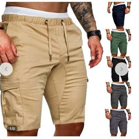 Men'S Solid Loose Casual Lace Up Shorts