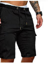 Men'S Solid Loose Casual Lace Up Shorts