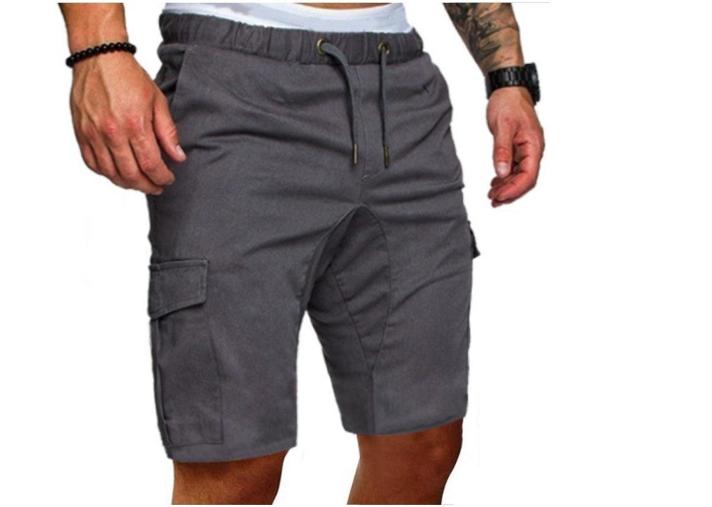 Men'S Solid Loose Casual Lace Up Shorts