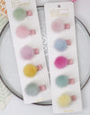 Children'S Hair Ball Hairpin Candy Color Mini Princess Hair Card Bangs Hair Accessories