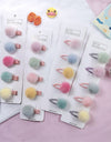 Children'S Hair Ball Hairpin Candy Color Mini Princess Hair Card Bangs Hair Accessories