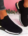 Casual Round Toe Flat-heel Low-top Mesh Sneakers