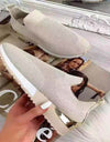Casual Round Toe Flat-heel Low-top Mesh Sneakers