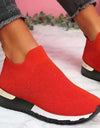 Casual Round Toe Flat-heel Low-top Mesh Sneakers