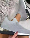 Casual Round Toe Flat-heel Low-top Mesh Sneakers