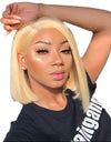 Blond short straight wig