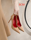 Black With Red Background High Heels Women's Stiletto Heel Pumps