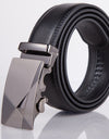Leather automatic buckle belt