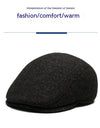 Outdoor Cycling Warm Short Brim Beret Middle-aged And Elderly Men Ear Protection Advance Hats