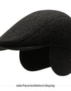 Outdoor Cycling Warm Short Brim Beret Middle-aged And Elderly Men Ear Protection Advance Hats