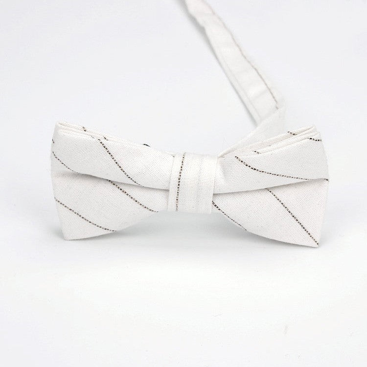 Men's cotton bow tie Korean fashion casual stripes
