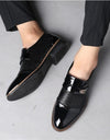 New embossed men's leather shoes