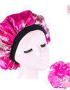 Beauty print Satin silk Bonnet sleep night cap