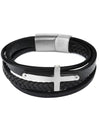 Multilayer leather bracelet