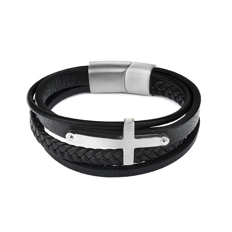 Multilayer leather bracelet