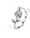 Beautiful rose tail ring sterling silver ring