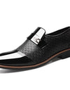 Black leather shoes