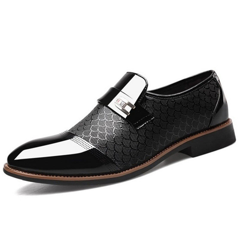 Black leather shoes