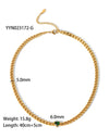 European And American 18K Gold-plated Inlaid Zircon Light Luxury Non-fading Stainless Steel Bracelet Necklace