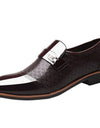 Black leather shoes