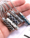 Cylinder Love Aromatherapy Pendant Perfume Essential Oil Stainless Steel Necklace
