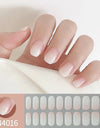 Finger Baking-free Gel Nail Stickers Simple Grid Line Nail Sticker One Piece Dropshipping