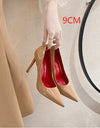 Black With Red Background High Heels Women's Stiletto Heel Pumps