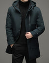 Thickened Middle-aged Cotton-padded Clothes Casual Hooded Coat