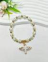 Rosary Bracelet Bronzing Acrylic Cross Bead Bracelet
