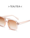 Square Double Beam Sunglasses Men And Women Retro Personality