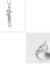 Love Hug Necklace Unisex Men Women Couple Jewelry Simple Temperament Clavicle Chain Valentines Day Lover Gift