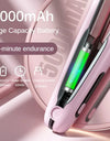 Wireless Hair Straightener Flat Iron Mini 2 IN 1 Roller USB 5000mAh Max 200 Degree Portable Cordless Curler 4 Levels Dry And Wet Uses