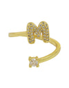 Cute 26 English Letters Open Adjustable Personality Ring