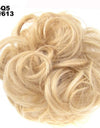 New Trendy Design Women Wavy Curly Messy Hair Bun Synthetic