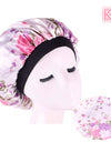 Beauty print Satin silk Bonnet sleep night cap