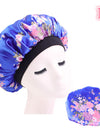 Beauty print Satin silk Bonnet sleep night cap