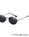 Fashion Women Sunglasses Famous Oval Sun Glasses Luxury Brand Metal Round Frames Black Small Cheap Eyewear