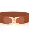 Fastener Decoration Wide Belt Women's Elastic Waistband