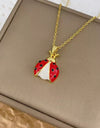 Women's Creative Cartoon Beetle Necklace Ladybug Pendant Jewelry Niche Temperament Versatile Clavicle Chain