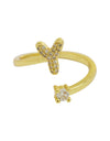 Cute 26 English Letters Open Adjustable Personality Ring
