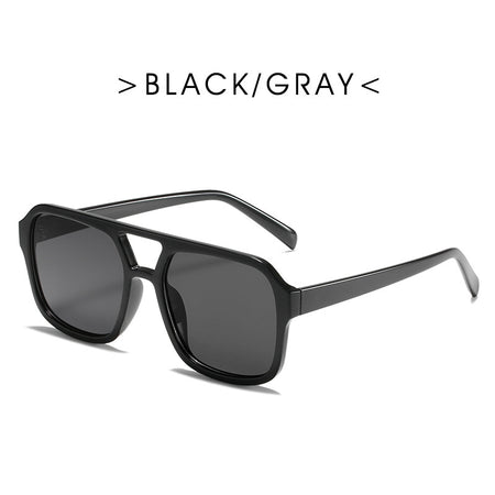 Square Double Beam Sunglasses Men And Women Retro Personality